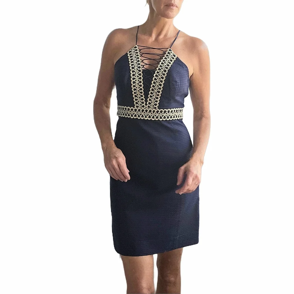 LILLY PULITZER Trista Shift Dress in True Navy - Picture 7 of 13